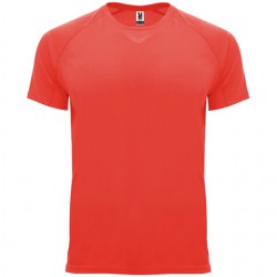 Camiseta técnica personalizada coral fluor