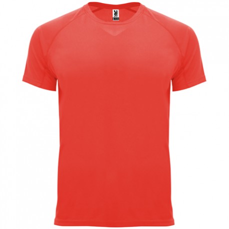 Camiseta técnica personalizada coral fluor