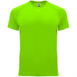 Camiseta técnica personalizada verde fluor