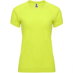Camiseta técnica mujer amarilla fluor
