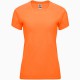 camiseta tecnica mujer naranja fluor