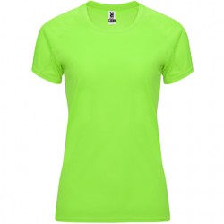 camiseta tecnica mujer verde fluor