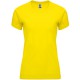 camiseta tecnica mujer amarillo fluor