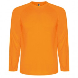 Camiseta Técnica naranja flúor manga larga