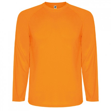 Camiseta Técnica personalizada naranja manga larga