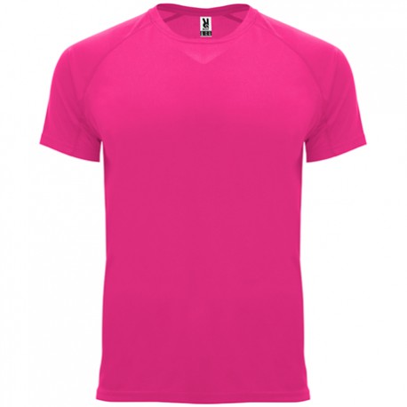 Camiseta técnica personalizada rosa fluor